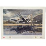 Lancaster and Tornado bomber multiple signed Ronald Wong print Reflecting on 70 years. Limited