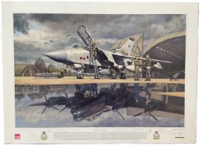 Lancaster and Tornado bomber multiple signed Ronald Wong print Reflecting on 70 years. Limited