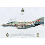 Phantom FGR2 XV424 RAF Squadron Print signed by the two RAF crew Tony Alcock and Norman Brown who