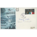 WW2 SOE Agents Nancy Wake 'The White Mouse' & Henri Tardivat RARE signed cover. RAF Escaping Society