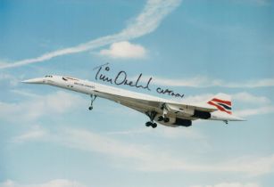 Capt Tim Orchard Concorde Flight Record New York signed 12 x 8 colour photo. Senior First Officer