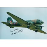 WW2 Arnhem Dakota veteran Flt Lt Bernard Hyde 48, 271sqn signed Dakota in flight colour 12 x 8
