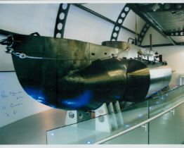 WW2 Royal Navy X-Craft veteran John Lorimer who attacked Tirpitz signed 10 x 8 inch colour submarine