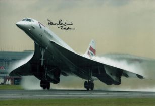 Capt David Rowland Concorde signed 12 x 8 colour photo. Captain David Rowland FRAeS FRIN who