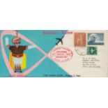 Aviation rare 1964 Air India flight cover Bombay 6to Nandi 3 Indian Stamps, postmarked front and