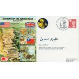 WW2 50th ann Opening Burma Road cover signed Mjr L Rali RSC with Chindits 1944. JS50/45/4. Limited