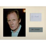 Bill Nighy 16x12 inch mounted signature piece includes signed album page and colour photo. Good