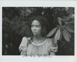 Thandie Newton signed 10x8 inch black and white photo. Good condition Est.