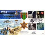 WWII Major S.J. East TD Glider Pilot Regiment signed Great War 1943 commerative FDC (JS(MIL)15) PM