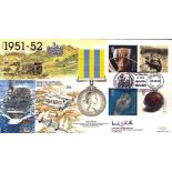 Captain D.G Mather RN signed 1951-52 The Battle of Imjin River commerative FDC (JS(MIL)21) PM The