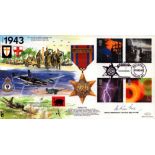 WWII Wing Commander A.M. Gill OBE, DFC, AE signed Great War 1943 commemorative FDC (JSM(MIL)14) PM