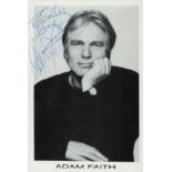 Adam Faith signed 6x4 inch black and white promo photo. Good condition Est.