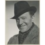 Tommy Handley - vintage 10x8 black and white photo, very early image inscribed 'good luck, Bill' and