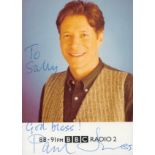 Paul Jones signed 6x4 inch BBC Radio 2 colour promo photo dedicated. Good condition Est.