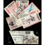 Theatre Tickets signed collection of 6 tickets. Signatures such as Thomas Howes, Scott Paige, Paul
