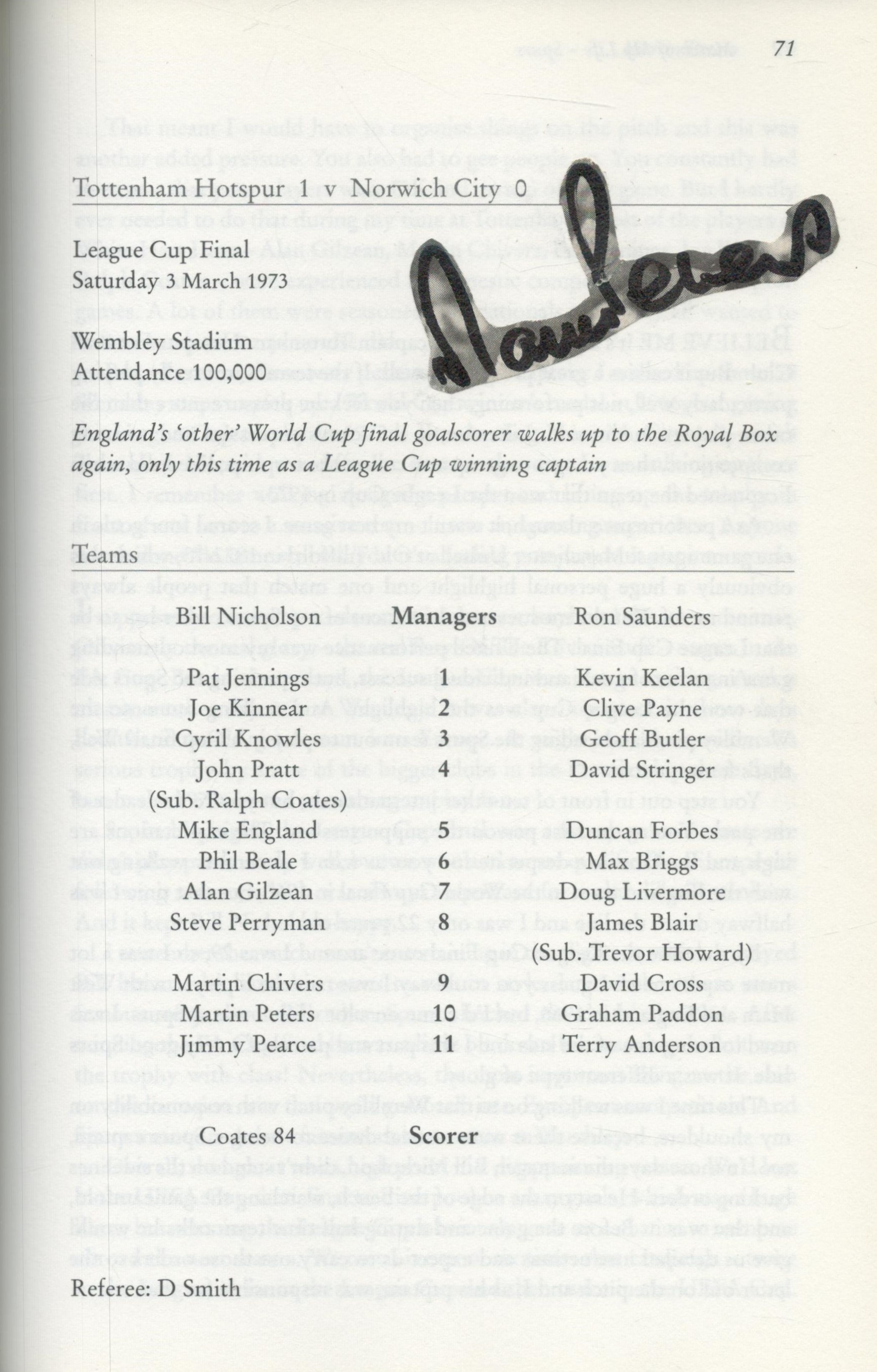 Match of my life - Spurs multi-signed hardback book. Signature clippings attached to inside pages. - Image 2 of 6
