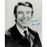 Leslie Crowther signed 10x8 inch black and white photo. Good condition Est.