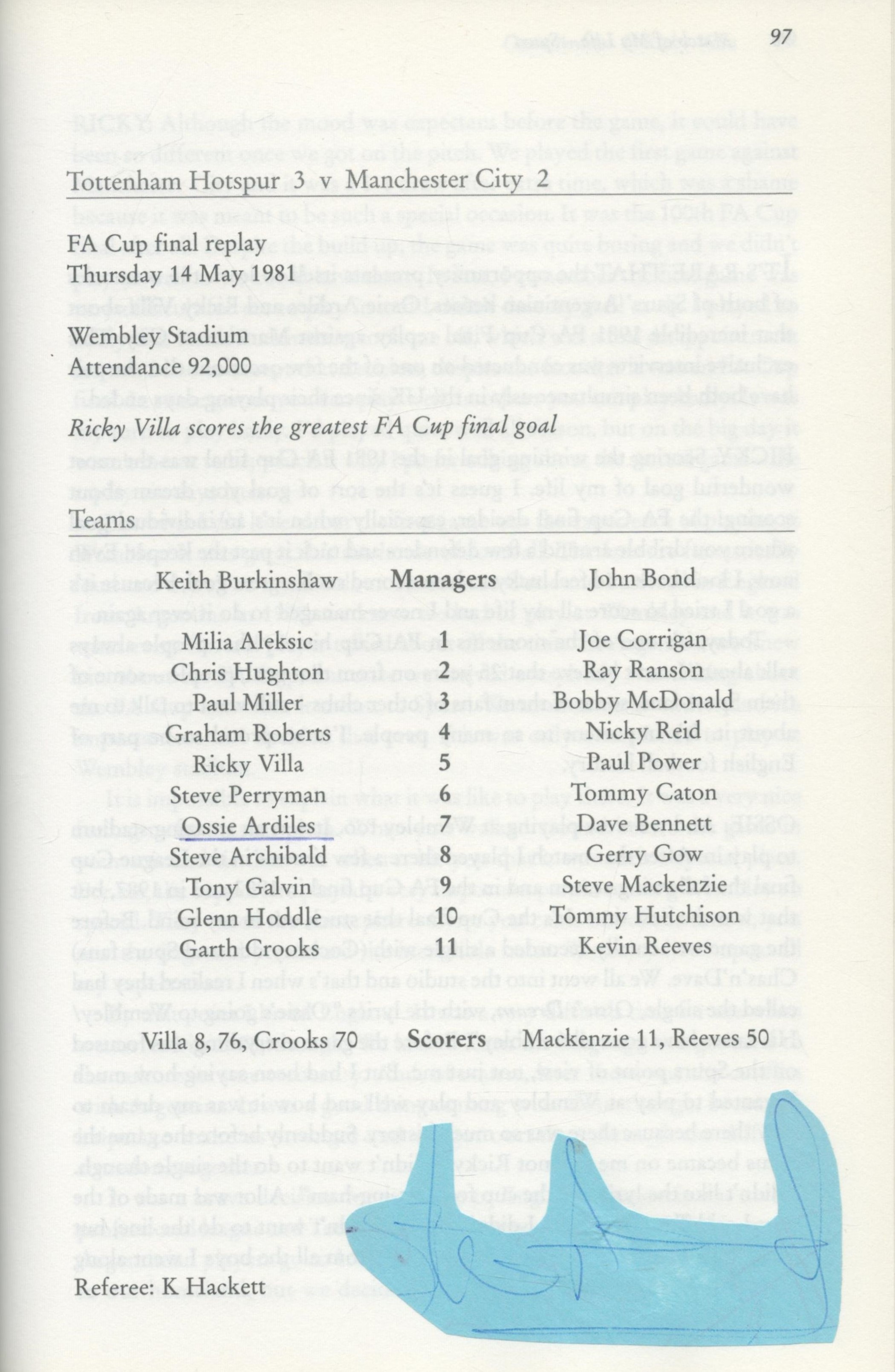 Match of my life - Spurs multi-signed hardback book. Signature clippings attached to inside pages. - Image 3 of 6