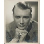 John Mills - vintage 10x8 black and white photo, very early image inscribed 'yours very