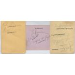 British Baseball vintage 1930s collection three multi signed album pages Romford Wasps v West Ham