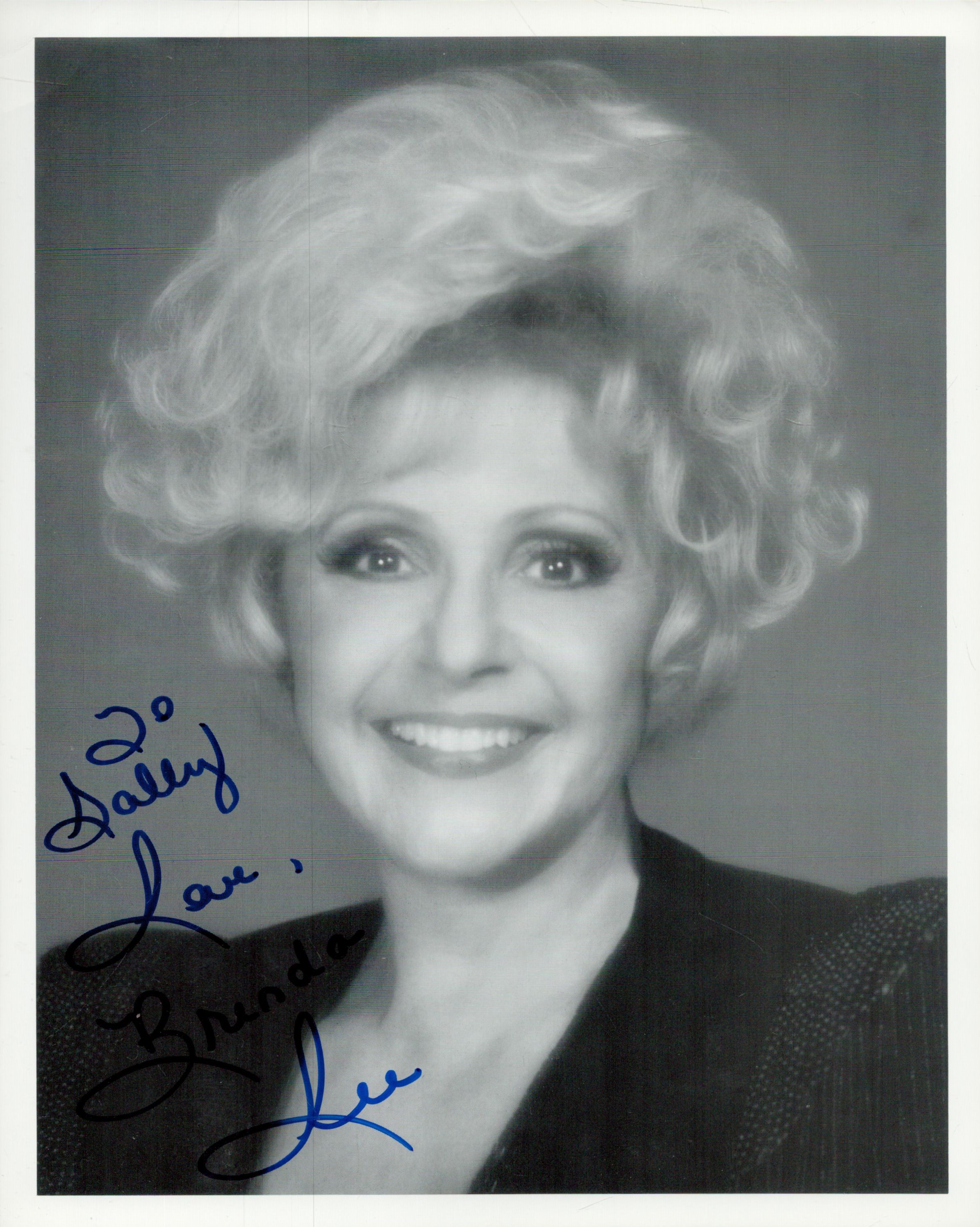 Brenda Lee signed 10x8 inch black and white photo. Dedicated. Good condition Est.