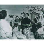 Catherine Schell and Jenny Hanley signed 10x8 inch On Her Majesty Secret Service James Bond black