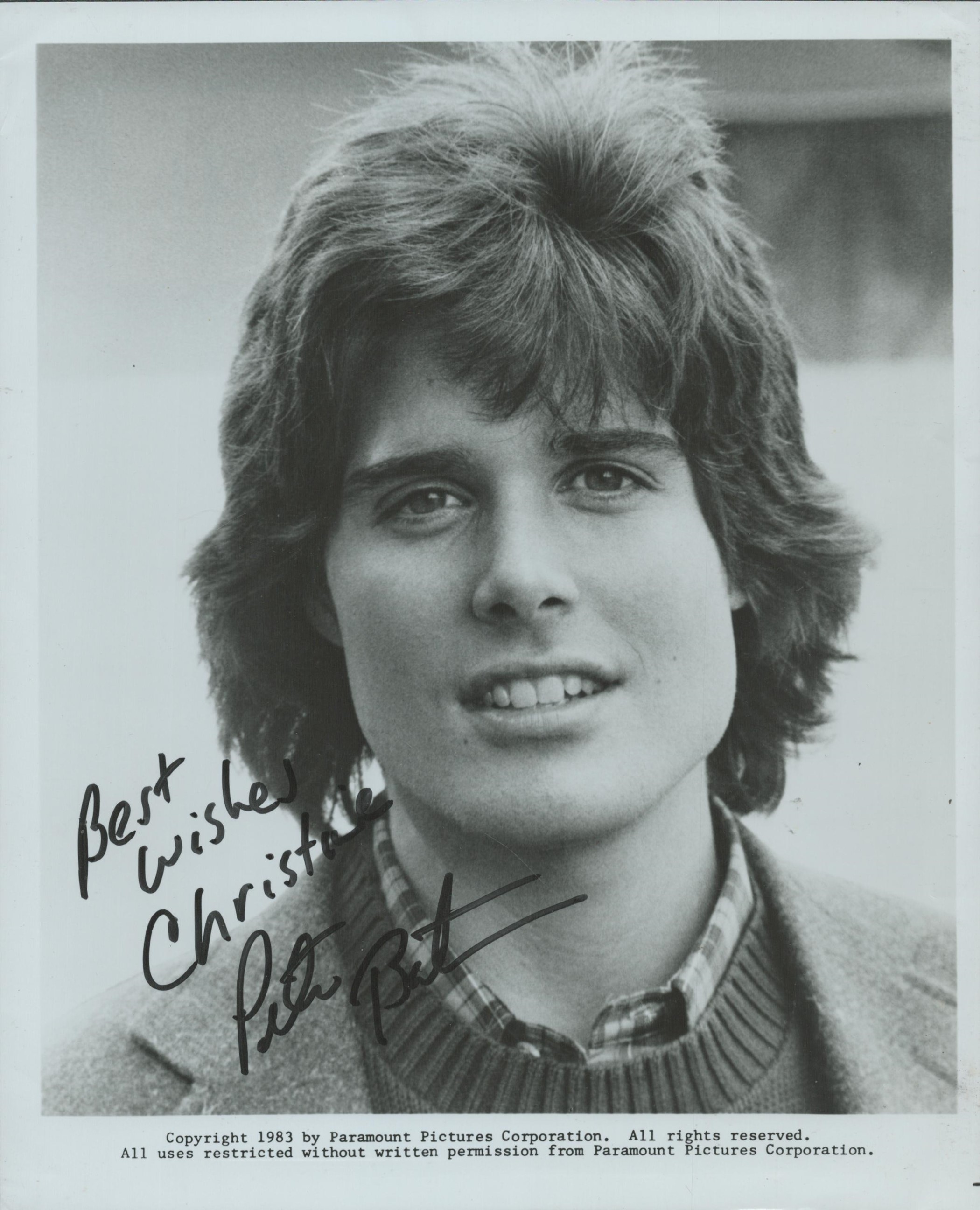 Peter Barton signed 10x8 inch black and white promo photo dedicated. Good condition Est.