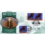 Sian Lloyd signed Millennium booklet FDC. Double postmarked 7/9/99 Laxton and 21/9/99 Cardiff.