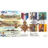 Brigadier D.J Ross CBE signed Great War 1914 commemorative cover (JS(MIL)4) PM The Great War Mons