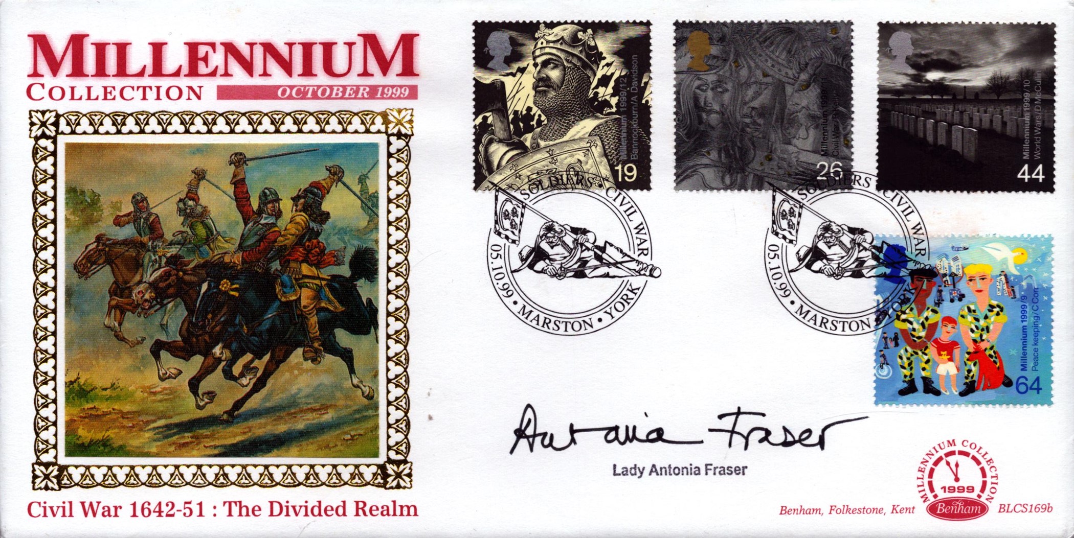 Lady Antonia Fraser signed Soldiers FDC. 5/1/99 Marston postmark. Good condition Est.