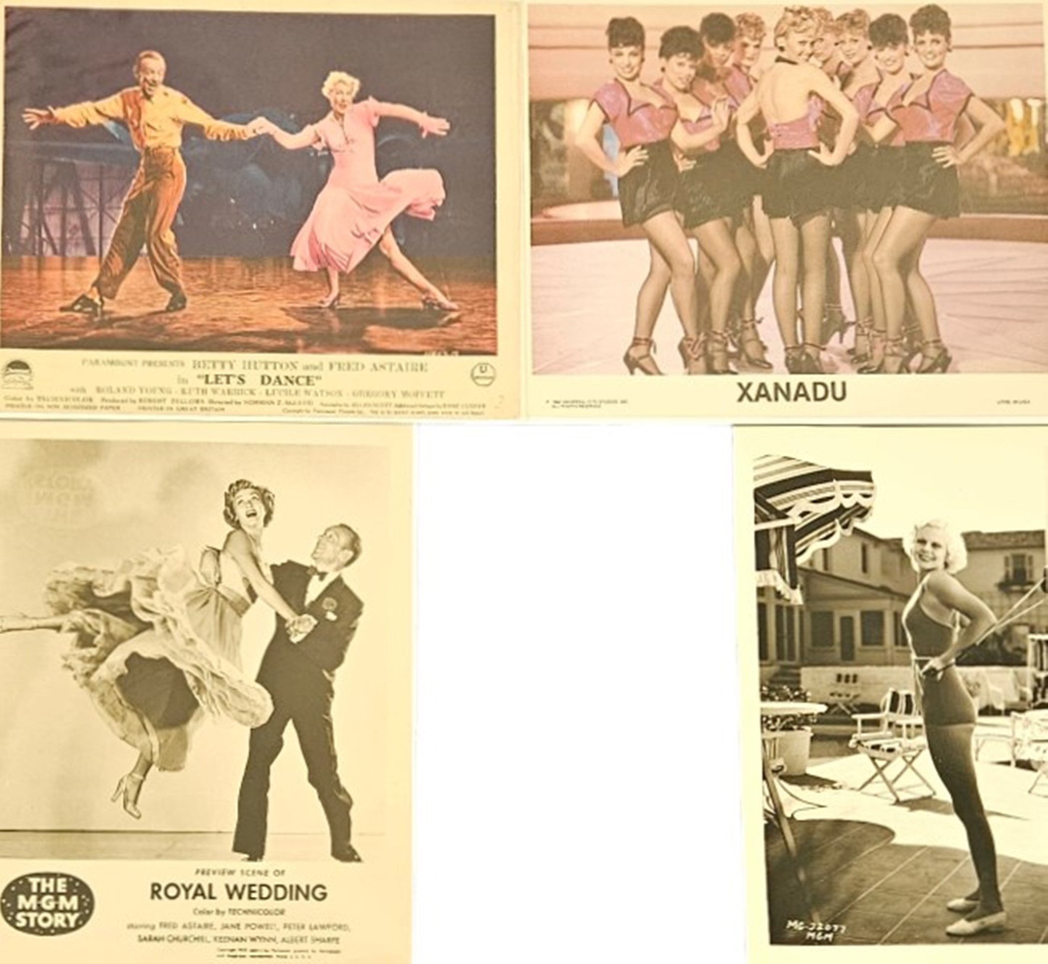 Lobby Card collection of 4 unsigned 10x8 inch lobby cards. Black & white and colour from Let's