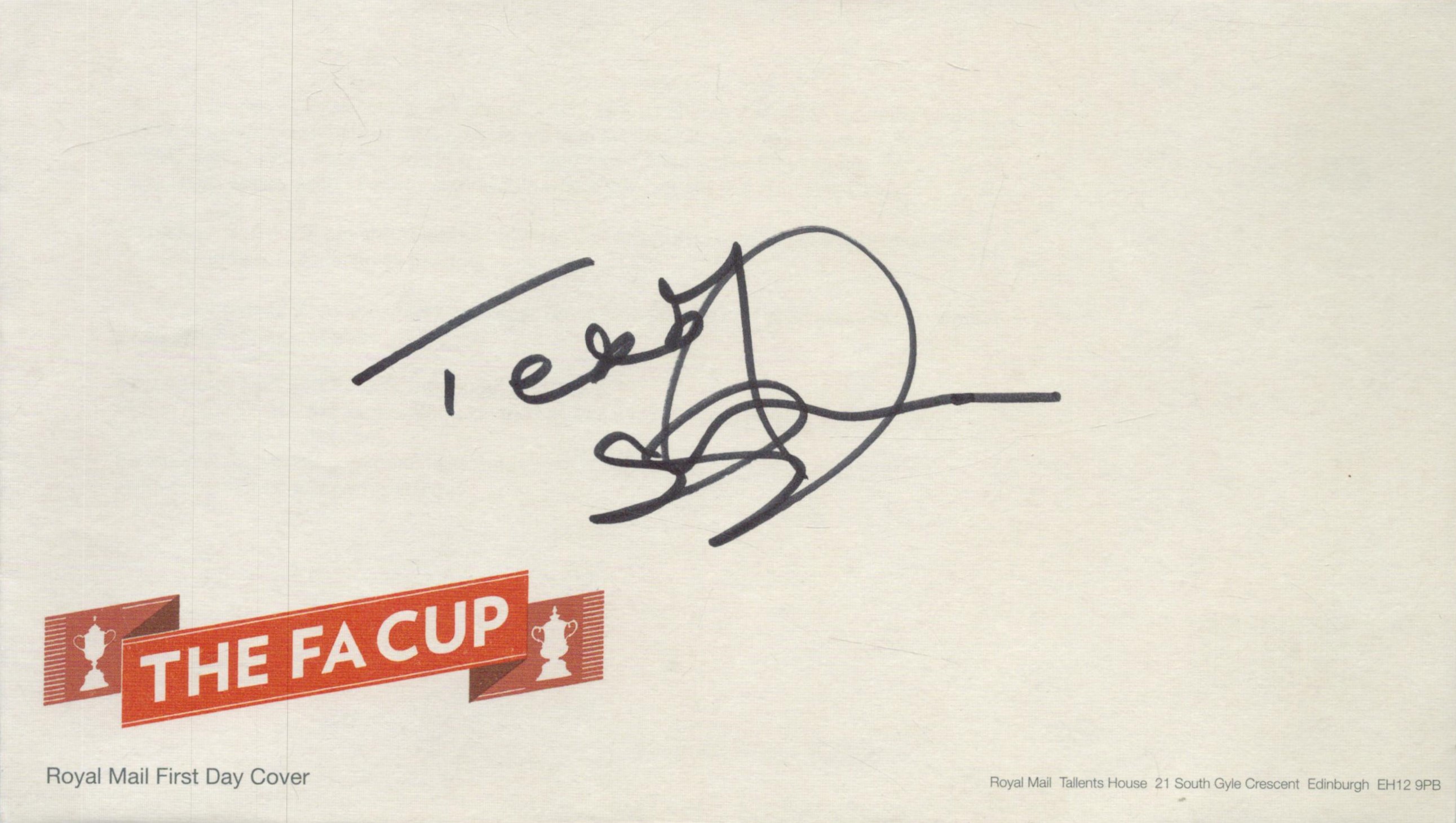 Teddy Sheringham signed The FA Cup Royal Mail commemorative envelope. Good condition Est.
