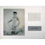 Liz Fraser signed 16x12 inch mounted signature piece includes signed album page and stunning black