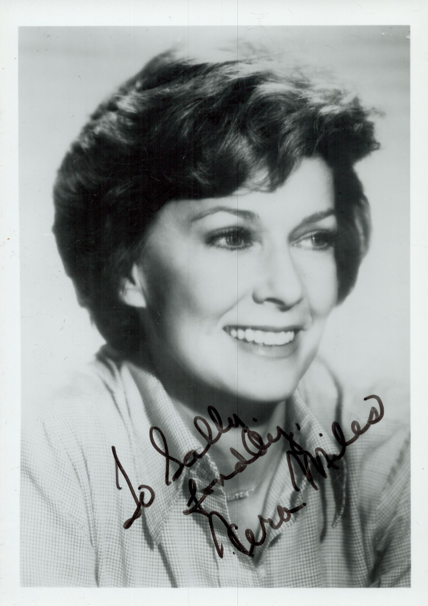 Vera Miles signed 10x5 inch black and white photo. Dedicated. Good condition Est.