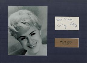 Dilys Laye 16x12 inch overall mounted signature piece includes signed white card and black and white