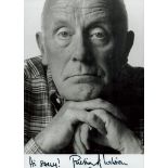 Richard Wilson signed 7x5 inch black and white promo photo. Dedicated. Good condition Est.