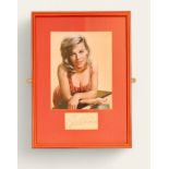 Julie Christie signature piece with colour photo. Framed. Measures 12 inch by 16-inch appx. Good