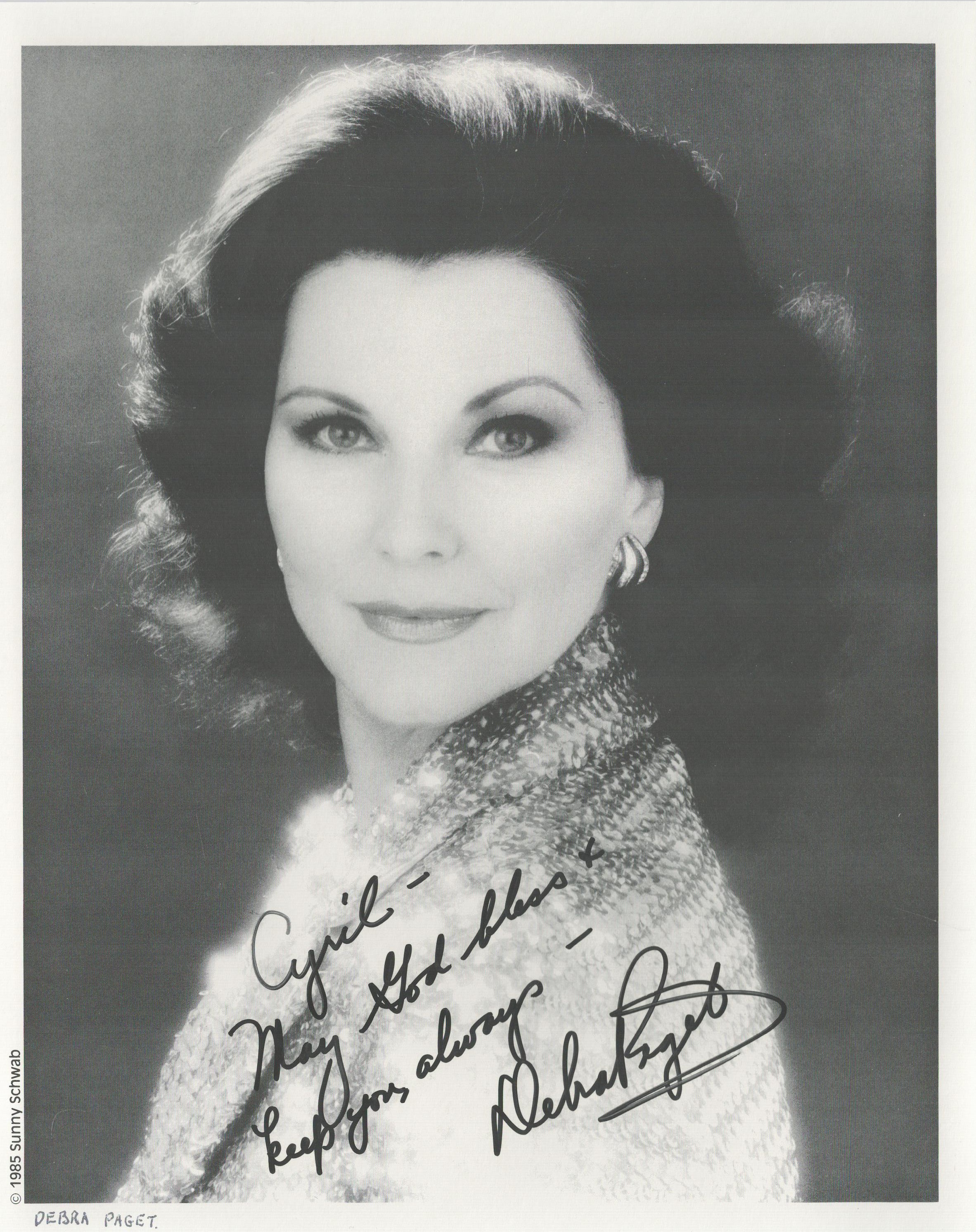 Debra Paget signed 10x8 inch black and white photo. Good Condition. All autographs come with a