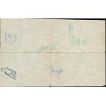 The Rolling Stones signatures, Mick Jagger, guitarist Keith Richards, multi-instrumentalist Brian