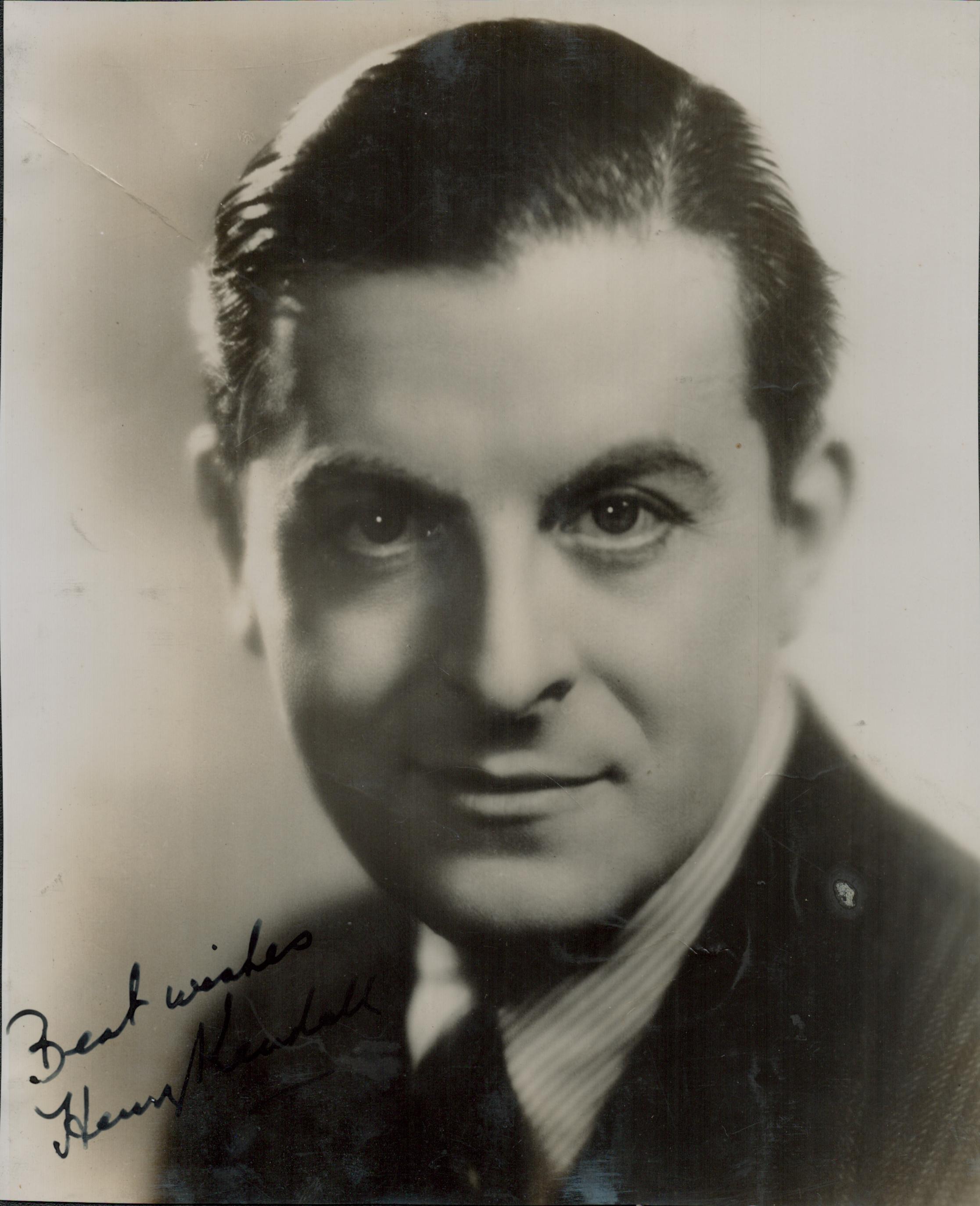 Henry Kendall signed Vintage Black and White Photo 10x8 Inch. An English Stage and Film Actor.