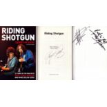 Riding Shotgun hardback book signed by Gerry McAvoy and 2 others. Good Condition. All autographs