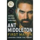 ANT MIDDLETON SAS Who Dares Wins signed Hardback Book 'First Man In'. Good Condition. All autographs