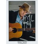 James Taylor signed 7x5 inch colour promo photo. Good Condition. All autographs come with a