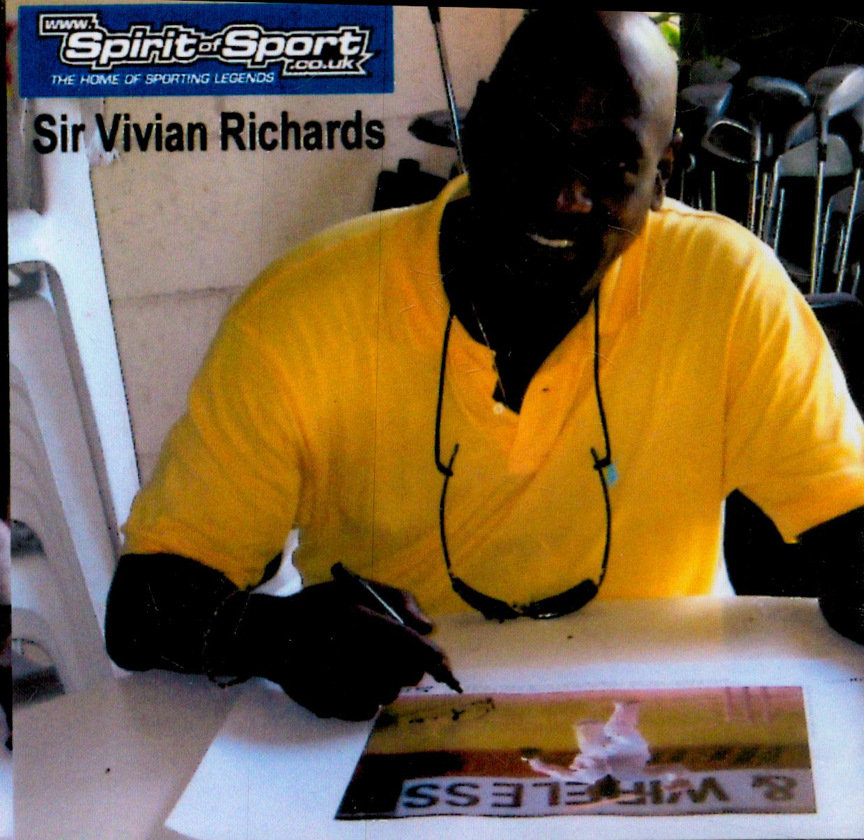 Sir Viv Richards signed limited edition print with signing photo One of the world's greatest batsmen - Image 2 of 2
