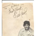 Sue Carol signed 3x3 inch approx. album page dedicated. Good Condition. All autographs come with a