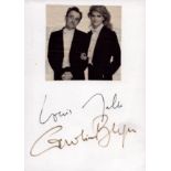 Louis Malle and Candice Bergen signed 6x4 inch card with photo attached. Louis Malle (1932-1995) was