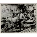 John Mills signed 10x8 inch Swiss Family Robinson vintage photo. Good Condition. All autographs come