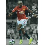 Paul Pogba signed 7x5 inch Manchester United colourised photo. Good Condition. All autographs come