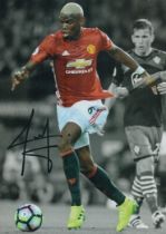 Paul Pogba signed 7x5 inch Manchester United colourised photo. Good Condition. All autographs come