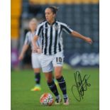 Jo Potter signed 10x8 inch colour photo pictured in action for Notts County. Good Condition. All